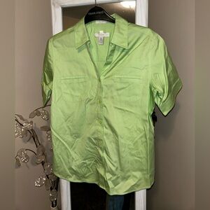 Chico's Green Cotton Button down size 0